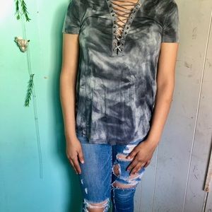 Gray tie dye shirt